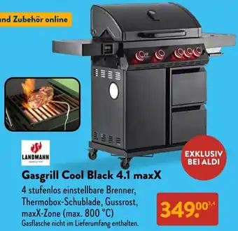 Aldi Süd LANDMANN Gasgrill Cool Black 4.1 maxX Angebot