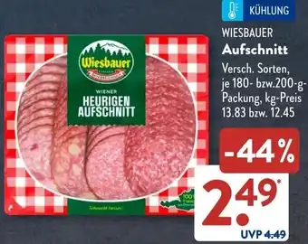 Aldi Süd WIESBAUER Aufschnitt Angebot