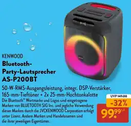 Aldi Süd KENWOOD Bluetooth Party-Lautsprecher AS-P200BT Angebot