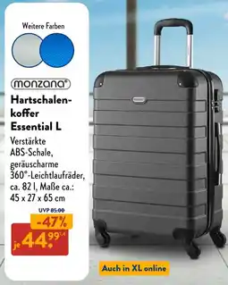 Aldi Süd monzana Hartschalenkoffer Essential L Angebot