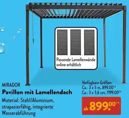 Aldi Süd MIRADOR Pavillon mit Lamellendach Angebot