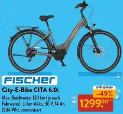 Aldi Süd FISCHER City-E-Bike CITA 6.0i Angebot