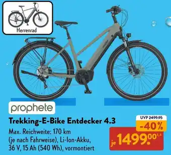 Aldi Süd prophete Trekking-E-Bike Entdecker 4.3 Angebot