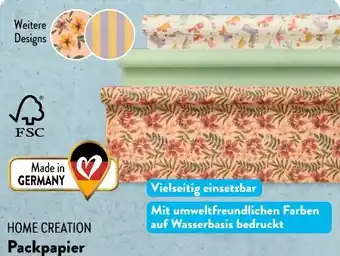 Aldi Süd Home Creation Packpapier Angebot