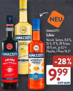 Aldi Süd RAMAZOTTI Likör Angebot