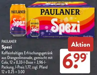 Aldi Süd PAULANER Spezi Angebot