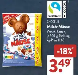 Aldi Süd CHOCEUR Milch-Mäuse Angebot
