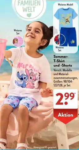 Aldi Süd Sommer T-Shirt und Shorts Angebot