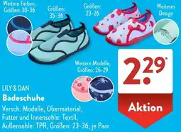 Aldi Süd LILY & DAN Badeschuhe Angebot