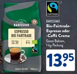 Aldi Süd BARISSIMO Bio-Fairtrade Espresso oder Caffè Crema Angebot