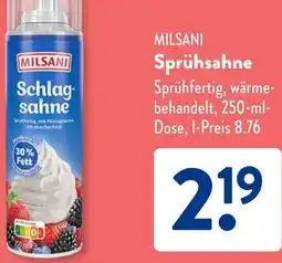 Aldi Süd MILSANI Sprühsahne Angebot