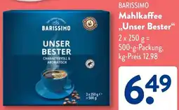 Aldi Süd BARISSIMO Mahlkaffee „Unser Bester" Angebot