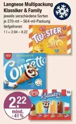 V Markt Langnese Multipackung Klassiker & Family Angebot