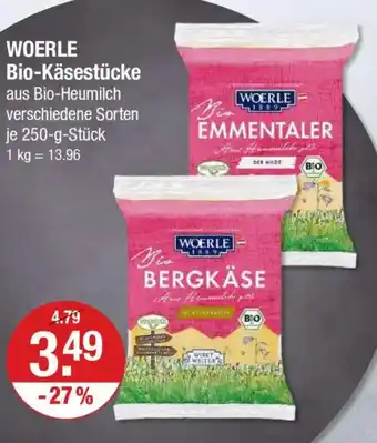 V Markt WOERLE Bio-Käsestücke Angebot