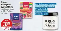 V Markt 3 Bears Porridge oder Overnight Oats Angebot