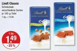 V Markt Lindt Classic Schokolade Angebot