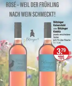 V Markt Bötzinger Kaiserstuhl oder Bötzinger Kiebitz Angebot