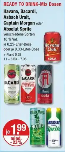 V Markt READY TO DRINK-Mix Dosen Angebot