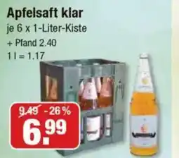 V Markt Stettner Apfelsaft klar Angebot