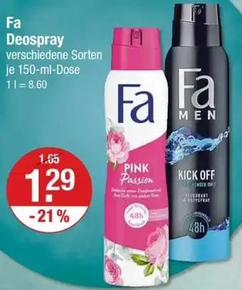 V Markt Fa Deospray Angebot