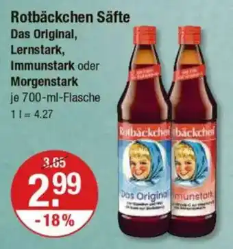 V Markt Rotbäckchen Säfte Angebot