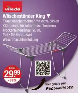 V Markt vileda Wäscheständer King Angebot