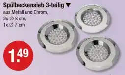 V Markt Spülbeckensieb 3-teilig Angebot