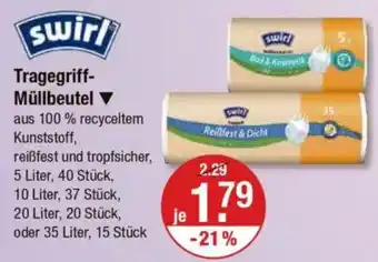 V Markt swirl Tragegriff- Müllbeutel Angebot