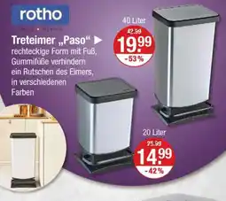 V Markt rotho Treteimer „Paso" 40 Liter Angebot