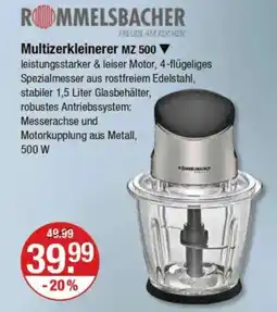V Markt ROMMELSBACHER Multizerkleinerer MZ 500 Angebot
