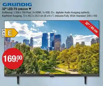 V Markt GRUNDIG 32" LED-TV GHB5340 Angebot