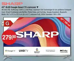 V Markt SHARP 43" QLED Google Smart TV 436P6266E Angebot