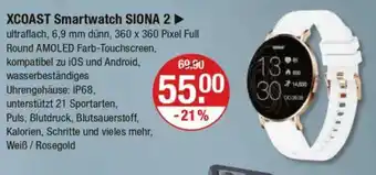 V Markt XCOAST Smartwatch SIONA 2 Angebot