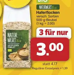 Famila Nord West BIO NATURWERT B Haferflocken Angebot