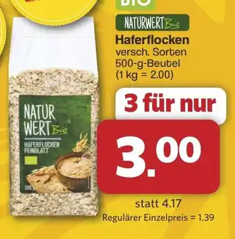Famila Nord West BIO NATURWERT B Haferflocken Angebot