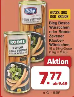 Famila Nord West Bley Beste Würstchen oder Roose Zevener Kloster- Würstchen Angebot