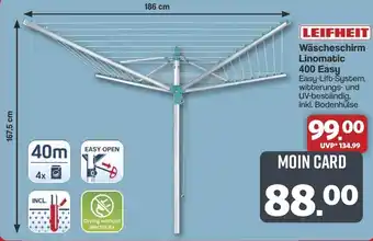 Famila Nord West LEIFHEIT Wäscheschirm Linomatic 400 Easy Angebot