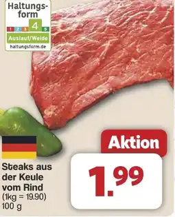 Famila Nord West Steaks aus der Keule vom Rind Angebot