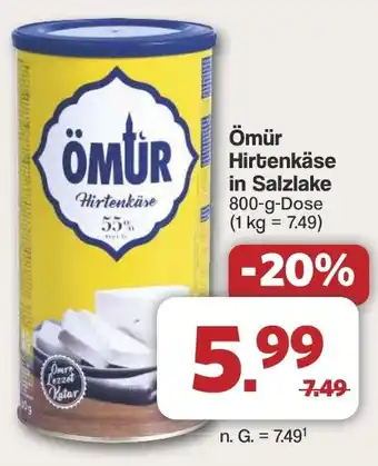 Famila Nord West Ömür Hirtenkäse in Salzlake Angebot