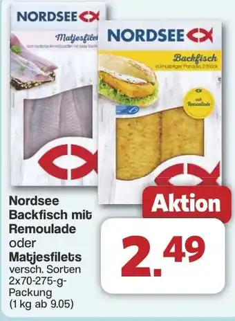 Famila Nord West Nordsee Backfisch mit Remoulade oder Matjesfilets Angebot