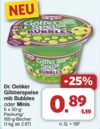 Famila Nord West Dr. Oetker Götterspeise mit Bubbles oder Minis Angebot