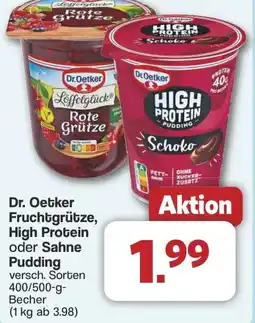 Famila Nord West Dr. Oetker Fruchtgrütze, High Protein oder Sahne Pudding Angebot