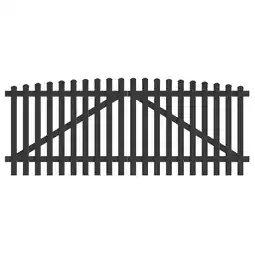 Netto Marken-Discount Zauntor Oberbogen 303,4cm x 180cm in Anthrazit Angebot