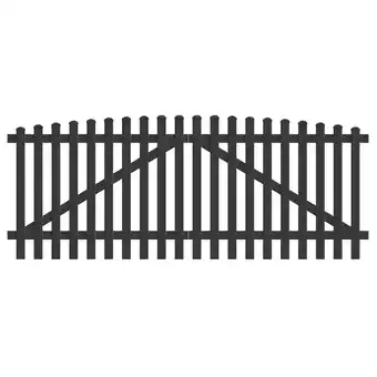 Netto Marken-Discount Zauntor Oberbogen 303,4cm x 180cm in Anthrazit Angebot