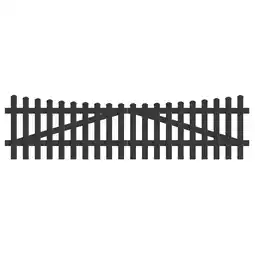 Netto Marken-Discount Zauntor Unterbogen 303,4cm x 80cm in Anthrazit Angebot