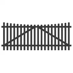 Netto Marken-Discount Zauntor Unterbogen 303,4cm x 150cm in Anthrazit Angebot