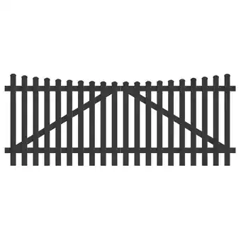 Netto Marken-Discount Zauntor Unterbogen 303,4cm x 150cm in Anthrazit Angebot