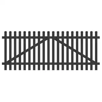 Netto Marken-Discount Zauntor Gerade 303,4cm x 180cm in Anthrazit Angebot