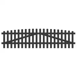 Netto Marken-Discount Zauntor Oberbogen 303,4cm x 100cm in Anthrazit Angebot