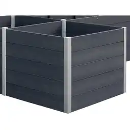 toom Baumarkt Hochbeet-Anbauelement WPC anthrazit 102 x 100 x 76 cm Angebot